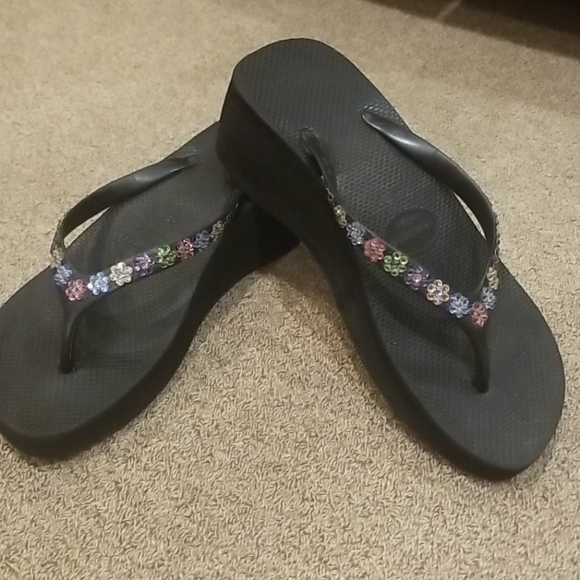 havaianas bling flip flops